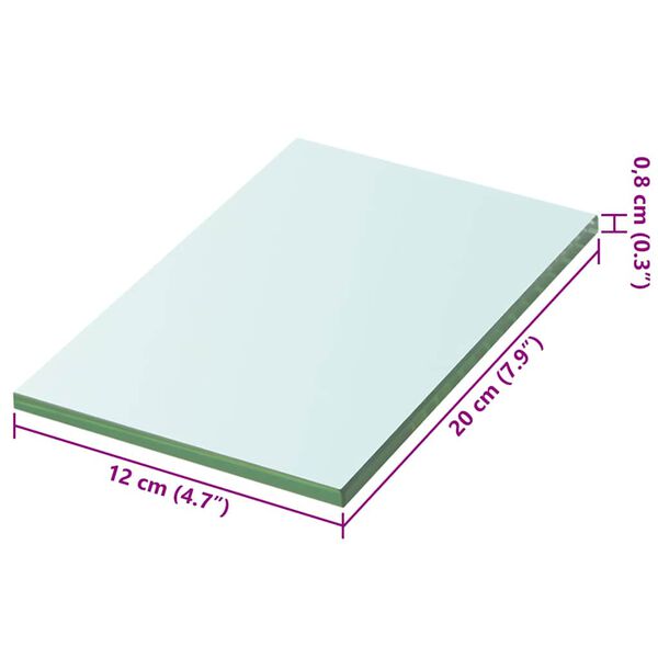 vidaXL Glass Panel Set of 2 Clear Tempered Glass Small Durable