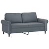 vidaXL Sofa Set Dark grey Velvet (100% polyester), metal, textilene, plywood