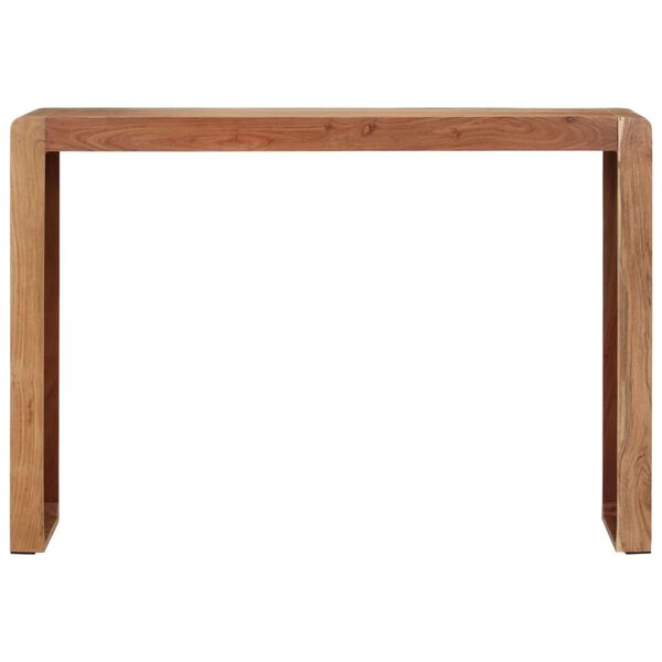 vidaXL Console Table Natural Wood Solid Acacia Wood 43.3 x 11.8 x 29.9 in