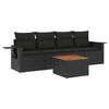 vidaXL Garden Sofa Set Black