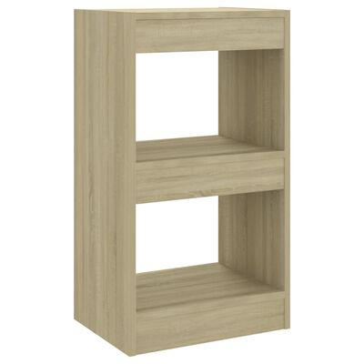 vidaXL Book Cabinet/Room Divider Sonoma Oak 15.7"x11.8"x28.3"