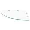 vidaXL Corner Shelf Clear Tempered glass Medium Corner Shelf
