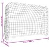 vidaXL Football Goal with Net White 84.3x29.5x59.8" Steel&Polyester