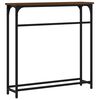 vidaXL Console Table Brown oak Engineered wood, Metal Standard
