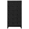 vidaXL Locker Cabinet Black Steel Large Locker Cabinet Rectangular
