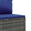 vidaXL Patio Sofa Set Set of 4 Gray PE rattan Large