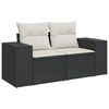 vidaXL Garden Sofa Set Black, Cream White