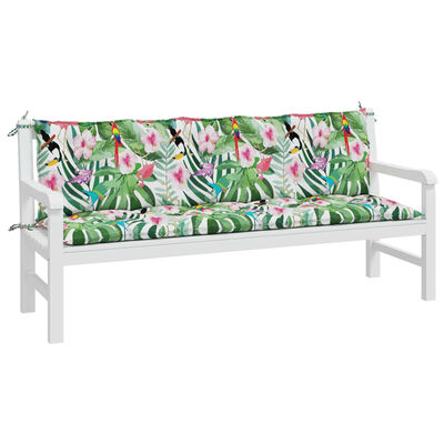 vidaXL Bench Cushions 2 pcs Multicolor 70.9"x19.7"x2.8" Fabric