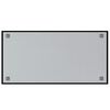 vidaXL Wall-mounted Magnetic Board Black 39.4"x19.7" Tempered Glass