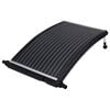 vidaXL Solar Pool Heating Panel Black HDPE, PC, Aluminum 43 x 26 x 2.8 in