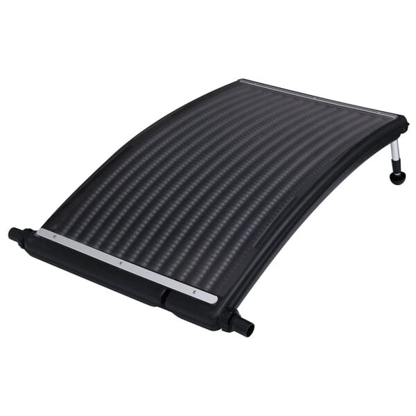 vidaXL Solar Pool Heating Panel Black HDPE, PC, Aluminum 43 x 26 x 2.8 in