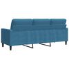 vidaXL 3-seater Sofa Blue Velvet 3-seater Attractive Design