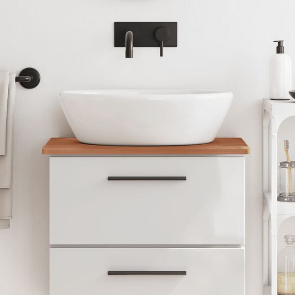 vidaXL Bathroom Countertop 23.6x15.7x0.6" Solid Wood Beech