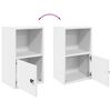 vidaXL Bookcase White Engineered wood Small Adjustable Armrests