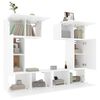 vidaXL 6 Piece TV Stand Set White Engineered Wood
