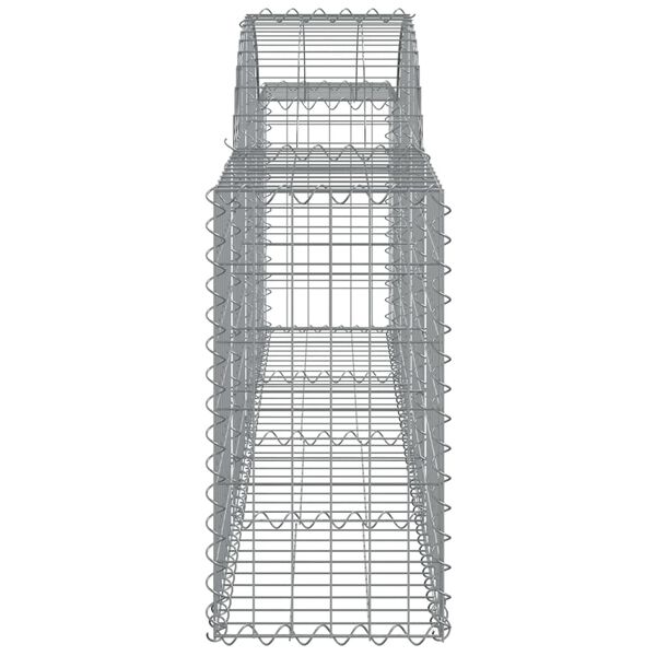 vidaXL Gabion Basket Silver Galvanized iron 78.7 x 11.8 x 23.6/31.5 in