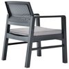 vidaXL 3 Piece Patio Lounge Set Plastic Anthracite