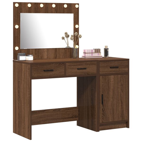 vidaXL Dressing Table 2 pcs Brown 40 x 41 x 75 cm Engineered wood