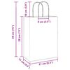 vidaXL Paper Bags 50 pcs with Handles Yellow 21x11x28 cm