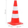 vidaXL Reflective Traffic Cones 4 pcs Red and White 19.7 "