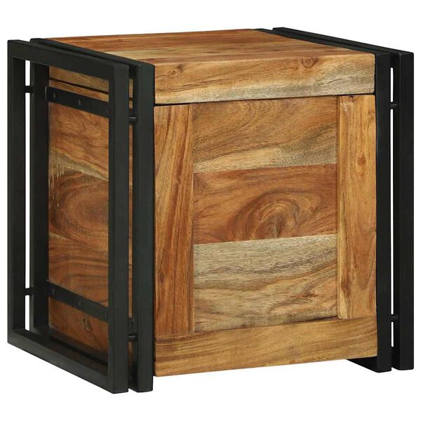 vidaXL Storage Box 15.75 x 15.75 x 15.75 in Solid Acacia Wood