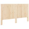 vidaXL Headboard Natural Pine Solid Pine Wood Double Headboard