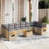 vidaXL Garden Sofa Set Beige, Light Grey