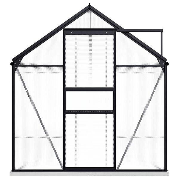 vidaXL Greenhouse Anthracite with clear panels Aluminum, Polycarbonate