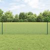 vidaXL Fence with Post Green 1.64 x 32.81 ft Steel