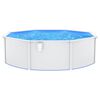vidaXL Swimming Pool White frame, Blue liner Steel, PVC Large Durable