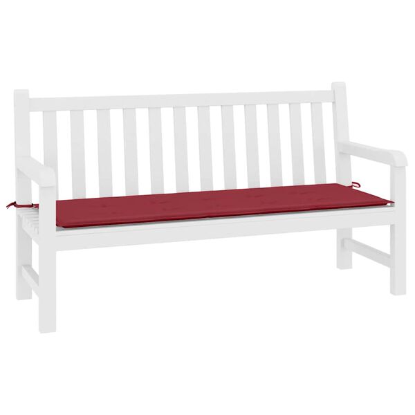 vidaXL Garden Bench Cushion Wine Red Oxford Fabric, Foam Fiber