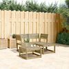 vidaXL Garden Sofa Set Natural Wood Vacuum pressure treated pine wood