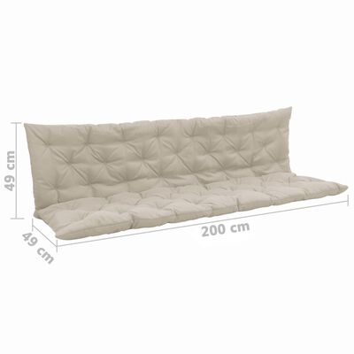 vidaXL Cushion for Swing Chair Cream 78.7" Fabric