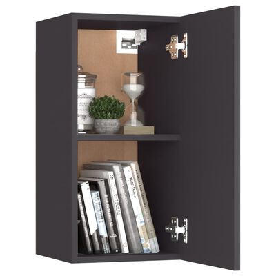 vidaXL TV Cabinets 2 pcs Gray 12"x11.8"x23.6" Engineered Wood