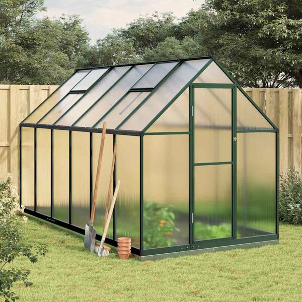 vidaXL Greenhouse Green, Transparent