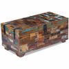 vidaXL Coffee Table Multicolor Reclaimed Wood Medium Storage