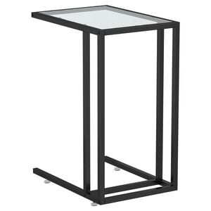 vidaXL Side Table Transparent and Black