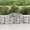 vidaXL Gabion Basket Set of 4 Silver Galvanized Steel