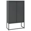 vidaXL Highboard Anthracite Steel Adjustable Feet Highboard