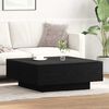 vidaXL Coffee Table Black Oak 31.50 x 31.50 x 12.20 in