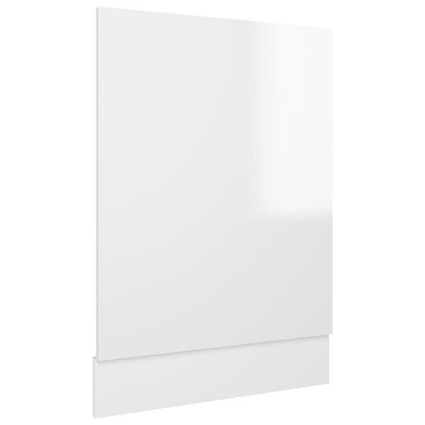 vidaXL Dishwasher Panel High gloss white Engineered Wood