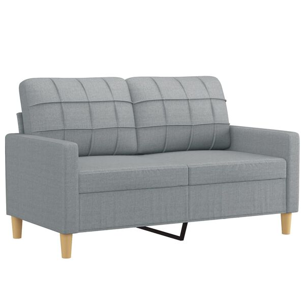 vidaXL Sofa Set Light grey Polyester, metal, textilene, plywood