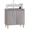 vidaXL Sink Cabinet Grey Sonoma Engineered wood, Solid eucalyptus wood