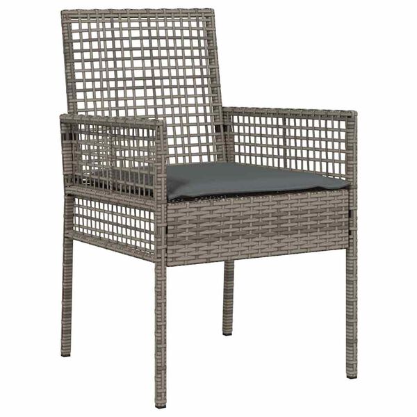 vidaXL Garden Chair 2 pcs Gray 53 x 60 x 85cm poly rattan