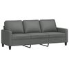vidaXL 3 Piece Sofa Set with Cushions Dark Gray Fabric