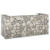 vidaXL Gabion Wall for Garbage Bins Galvanized Steel 100"x39.4"x43.3"