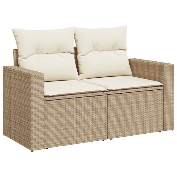 vidaXL Garden Sofa Set Beige, Cream White