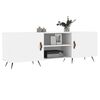 vidaXL TV Cabinet White 150 cm x 30 cm x 50 cm Engineered wood, Iron