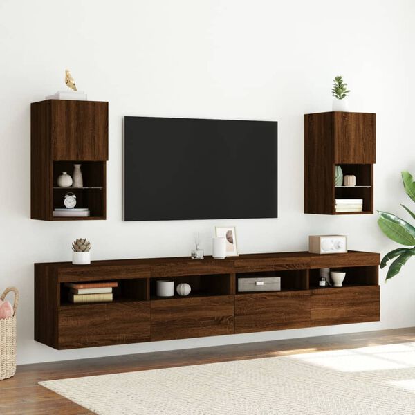vidaXL TV Cabinet Brown Oak Engineered Wood Small TV Cabinet