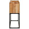 vidaXL Console Table Brown Solid Acacia Wood, Powder-Coated Iron 47.2 in